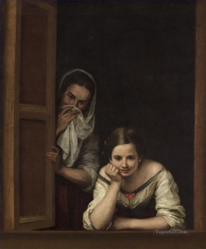 少女とそのドゥエナ スペイン・バロック様式 バルトロメ・エステバン・ムリーリョ Oil Paintings